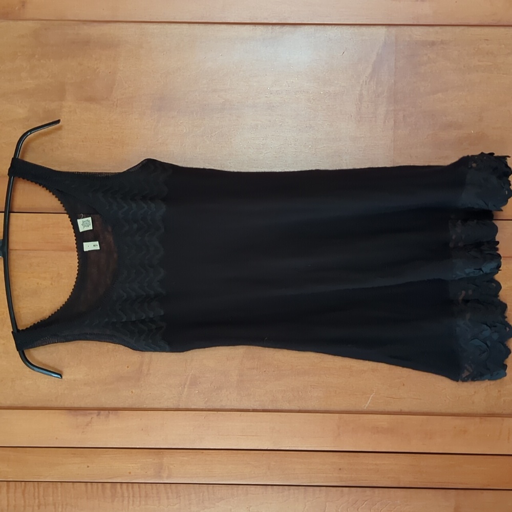 Moth Anthropologie Black Tank Intimate Chemise Small